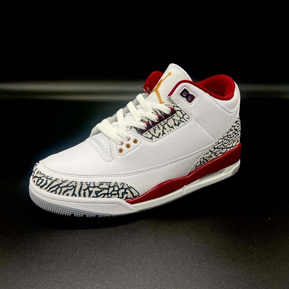 Jordan 3 Cardinal Red - Picture 6 of 9